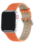 Calf Leather Band for Apple Watch Orange - F