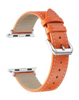 Calf Leather Band for Apple Watch Orange - F