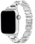 Avery Silver Stainless Steel Link Band for Apple Watch® by Posh Tech