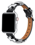 Austin Star Black Leather Band for Apple Watch® by Posh Tech
