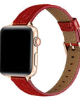 Cleo Skinny Red Croc Leather Band for Apple Watch® for Posh Tech