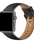 Hunt Distressed Black Leather Band for Apple Watch® by Posh Tech