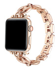 Poppy Rose Gold Link Stainless Steel Apple Watch® Band by Posh Tech