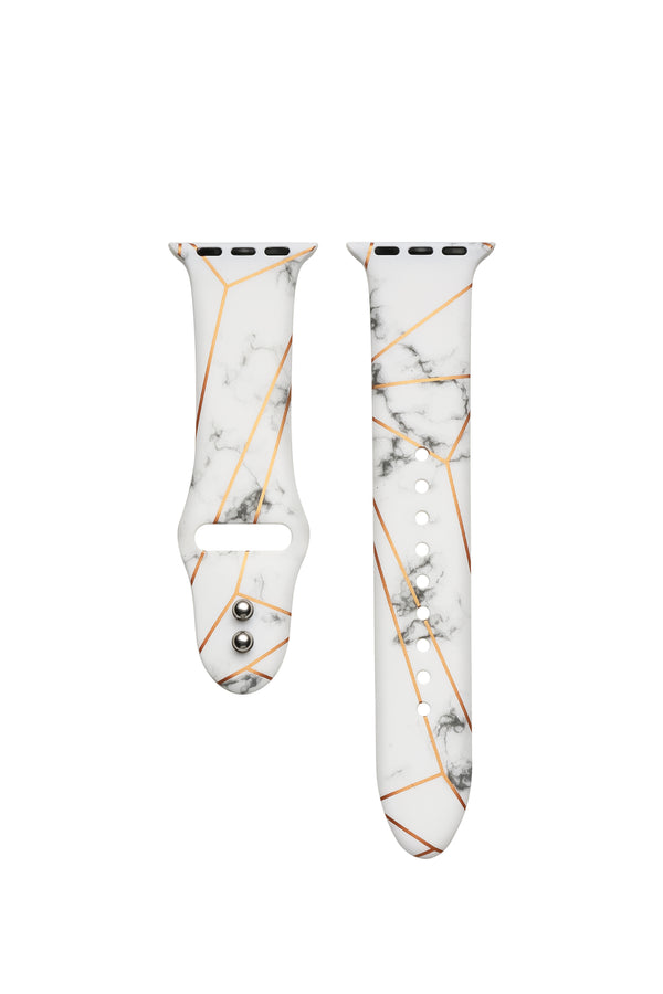 Geometric Printed Silicon Bands With Pins for Apple Watch