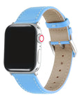 Calf Leather Band for Apple Watch Light Blue - FINAL SALE