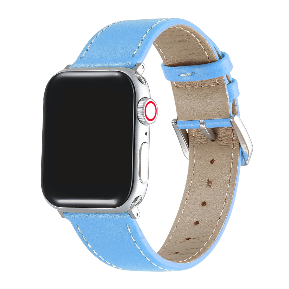 Posh Tech★淡いブルーが上品なApple Watchバンド38-41mm42~45mm Calf Leather Band for Apple Watch Light Blue - FINAL SALE