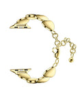 Heart-Shaped Stainless Steel Links Apple Watch® Band Closure Close-Up
