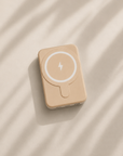 Baby pink ultra slim magnetic MagSafe power bank for iPhone