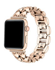 Crush Rose Gold Stainless Steel Double Heart Band for Apple Watch®