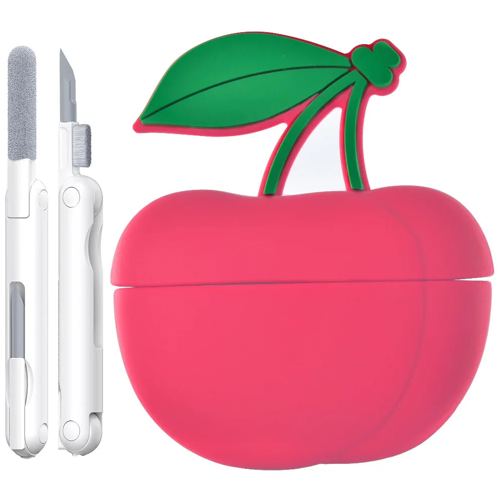 Cherry Silicone Case + Cleaning Tool for AirPods Pro® – Posh Tech