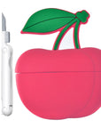 Red Cherry Silicone AirPods Pro® Case with Cleaning Tool