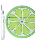 Green Lime Shaped Silicone Airpods Pro® Headphones Case with Cleaning Tool