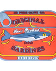 Tin Can Lid and Label Texture Detail on Sardine Silicone AirPods Pro® Case