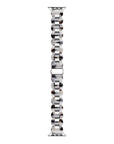 Aria Tortoise Resin Band for Apple Watch® Laid Flat Close Up of Links and Closure