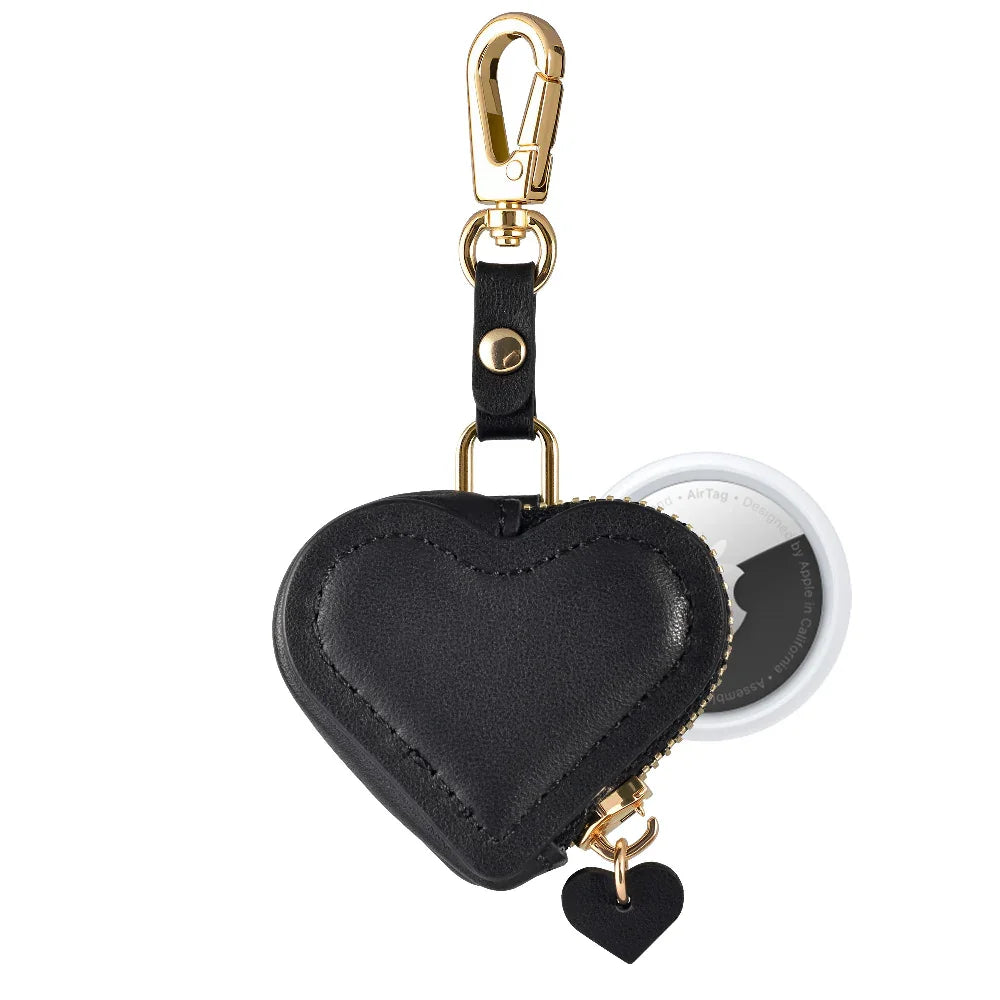 Heart Leather Bag Charm for Airtag® – Posh Tech