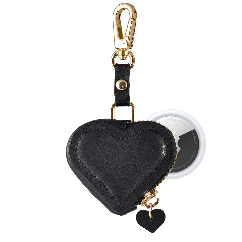 Heart Leather Bag Charm for AirTag