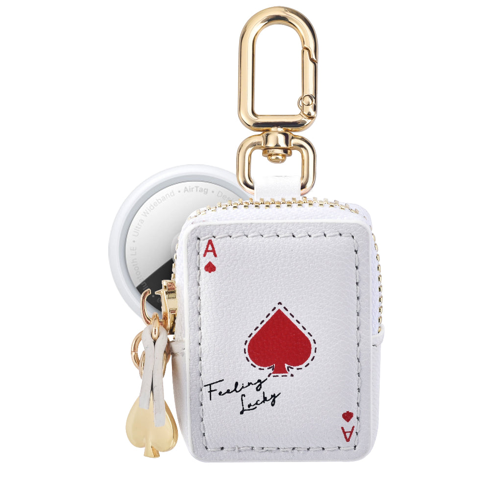 Feeling Lucky Leather Bag Charm for AirTag