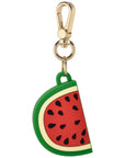 Seed and Rind Texture Detail on Watermelon Silicone AirTag® Bag Charm