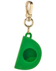 Side Profile of Watermelon Silicone AirTag® Charm Showing Tracker Fit by Posh Tech