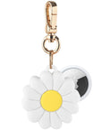 Daisy Silicone AirTag® Bag Charm in White and Yellow by Posh Tech