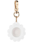 Back Profile of Daisy Silicone AirTag® Charm Showing Tracker Insert by Posh Tech