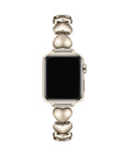 Aphrodite Heart Starburst Stainless Steel Band for Apple Watch® on Wrist