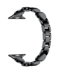 Aphrodite Black Apple Watch® Band Close-Up of Polished Link
