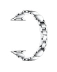 Aphrodite Silver Apple Watch® Band Close-Up of Polished Link