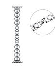 Aphrodite Heart Steel Band for Apple Watch One Size Fits All - Silver