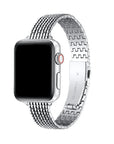 Brooklyn Silver Chain-Link Stainless Steel Apple Watch® Band by Posh Tech