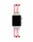 Cherry Beaded Band for Apple Watch