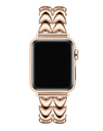 Crush Heart Rose Gold Stainless Steel Band for Apple Watch® on Wrist