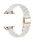 White Tortoise Resin Apple Watch® Band with Closure
