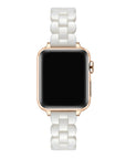 White Resin Apple Watch® Band on Wrist