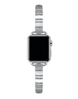 Eclipse Silver Metal Band for Apple Watch® on Wrist by Posh Tech