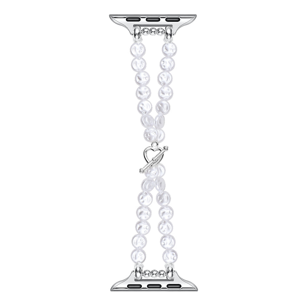 The Posh Tech★シリコン＆ビーズAPPLE WATCH バンドセットwhite Posh Tech Women's Eloise White Pearl Band for Apple Watch