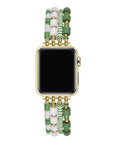 Colorful Beaded Stretch Apple Watch® Band Close-Up on Wrist by Posh Tech