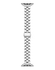 Emery Stainless Steel Band for Apple Watch® Laid Flat Close Up of Link Detail