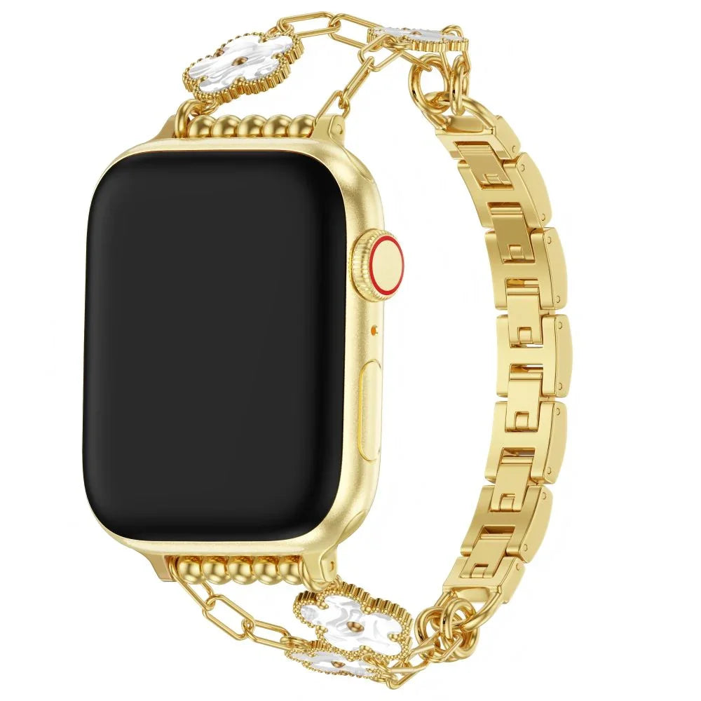 Flora Stainless Steel Apple Watch® Band – Feminine Floral  display picture 3