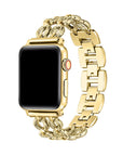 Joan Zinc Alloy Apple Watch Band in Gold - chain-link design