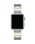 Silver/Gold Juno Apple Watch Band worn on Apple Watch