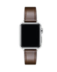 Drake Chocolate Leather Band for Apple Watch® on Wrist by Posh Tech