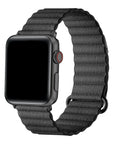 Dakota Black Magnetic Vegan Leather Apple Watch® Band by Posh Tech