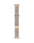 Khaki Magnetic Vegan Leather Apple Watch® Band Close Up by Posh Tech