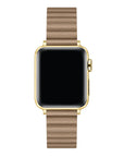 Dakota Magnetic Tan Leather Band for Apple Watch® by Posh Tech