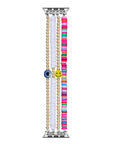 Colorful Beaded Stretch Apple Watch® Band Close-Up