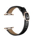 Croc Texture Leather Apple Watch® Band Close-Up
