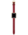 Cranberry Skinny Leather Apple Watch® Band by Posh Tech