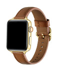 Carmen Caramel Croc-Embossed Leather Apple Watch® Band by Posh Tech