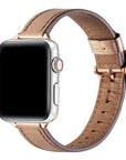 Carmen Rose Gold Skinny Leather Apple Watch® Band by Posh Tech
